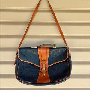 Vintage Dooney & Burke AWL Leather Briefcase Unisex Crossbody Bag USA
